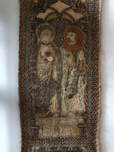 画像をギャラリービューアに読み込む, 十六世紀 金糸絹糸刺繍裂