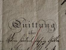 画像をギャラリービューアに読み込む, 1828年 Quittung (領収書)
